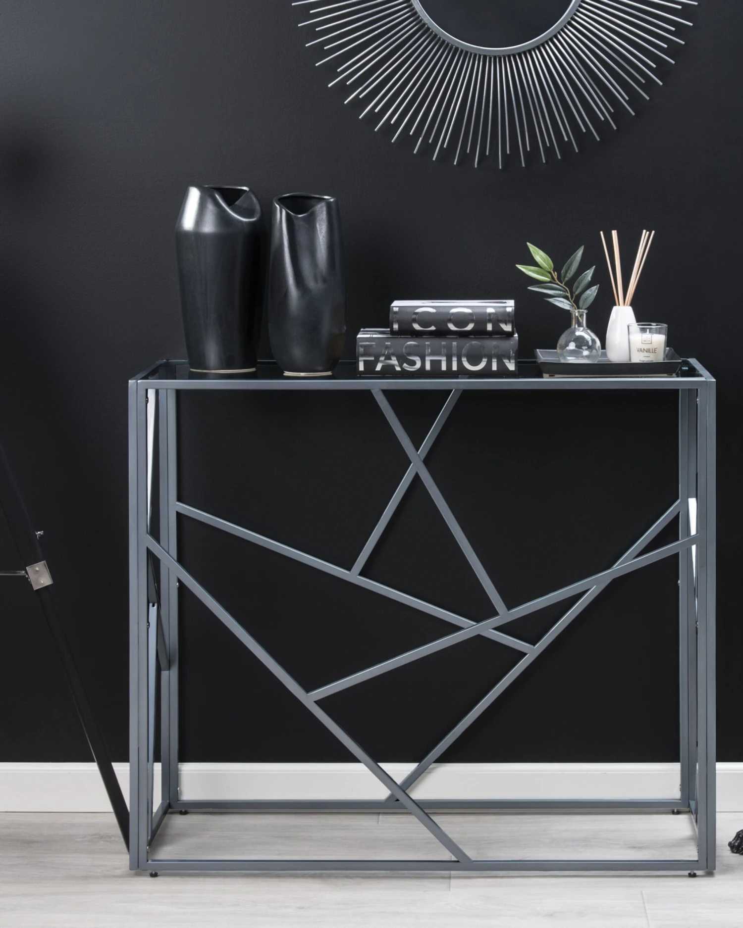 Sidetable Glas Zilver ORLAND - Afbeelding 2