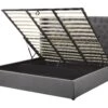 Bed Met Opbergruimte Fluweel Grijs In Diverse Formaten LUBBON