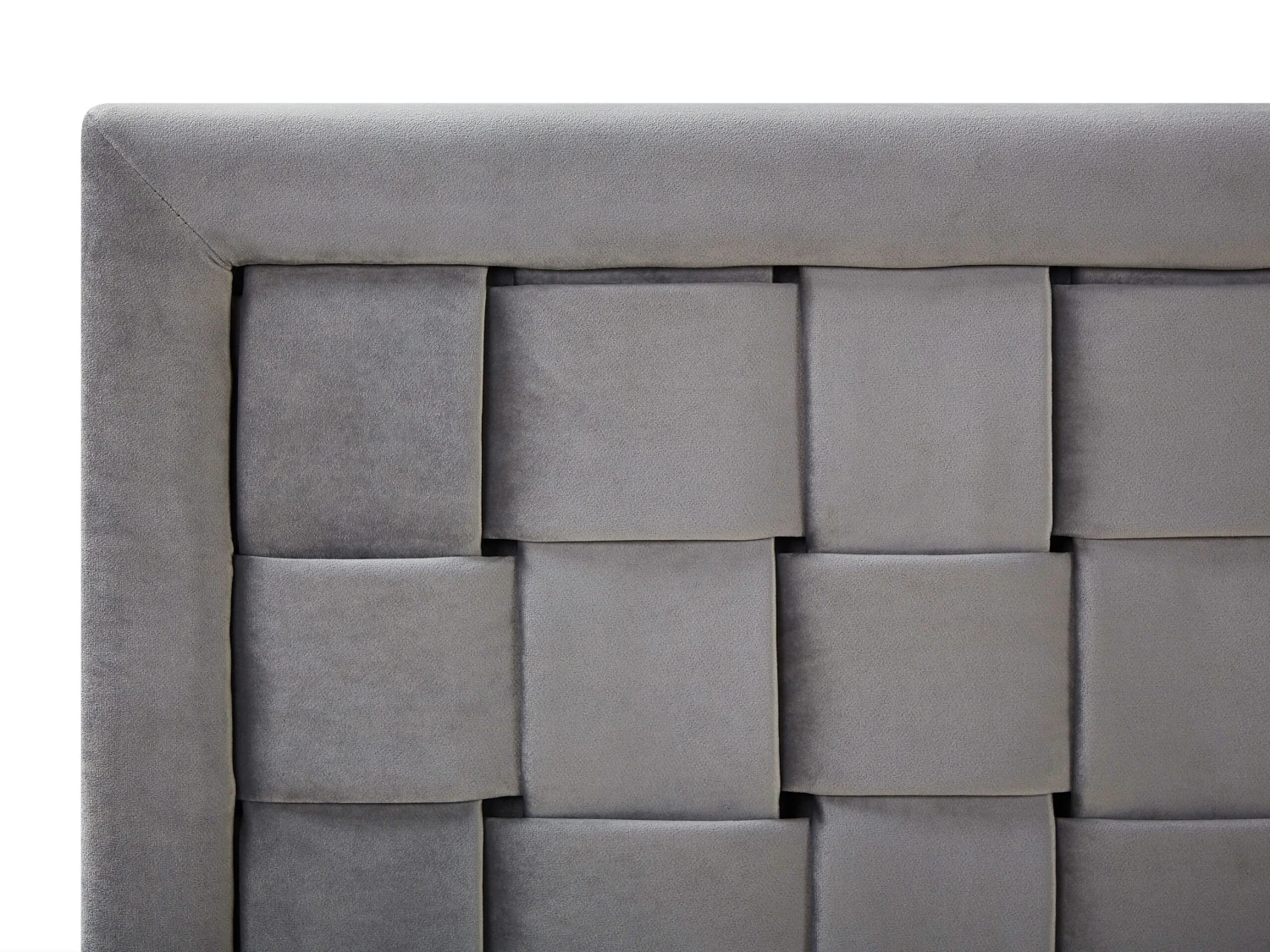 Bed Fluweel Grijs In Diverse Formaten LIMOUX - Afbeelding 6