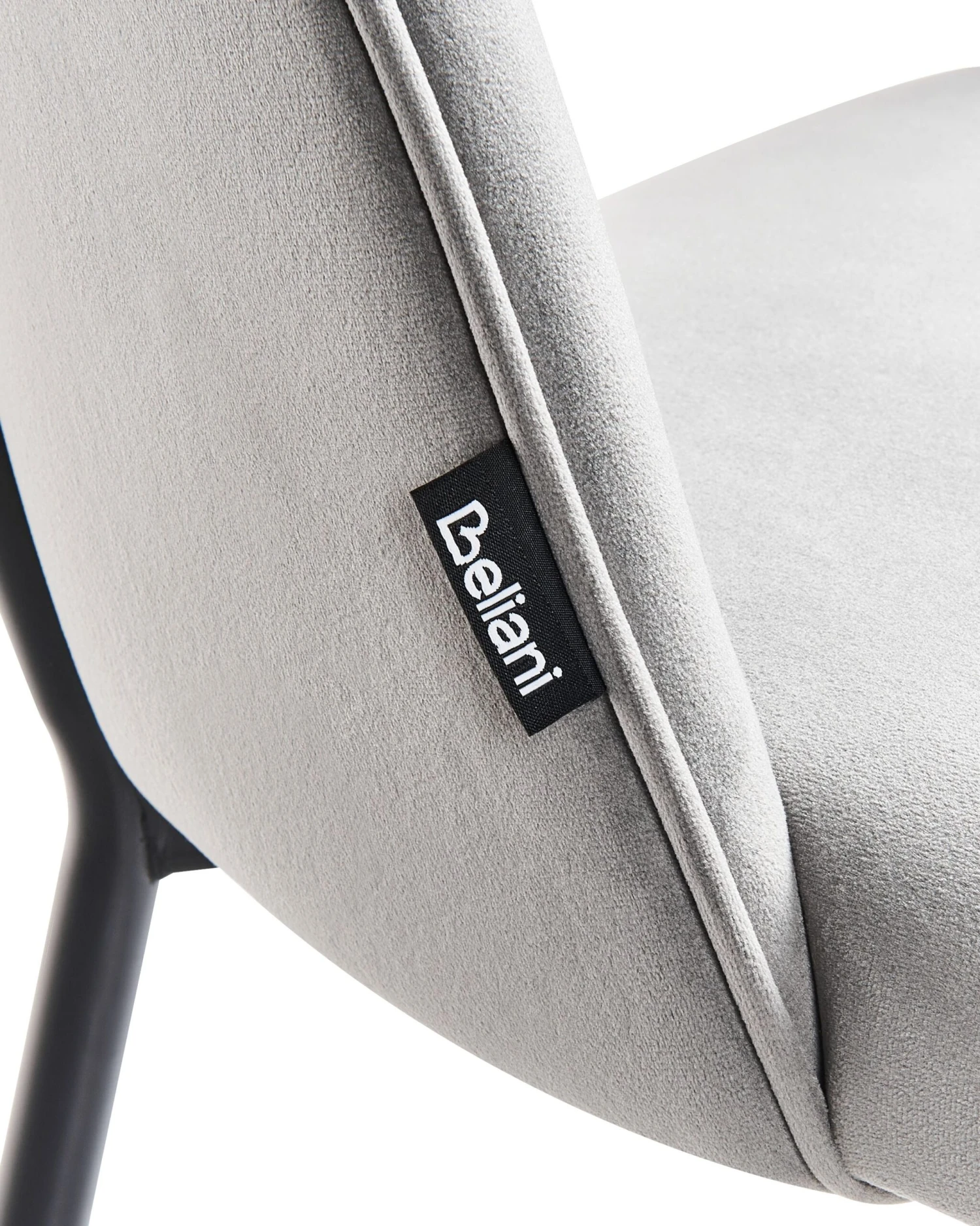 Eetkamerstoel Set Van 2 Fluweel Grijs COVELO - Afbeelding 10