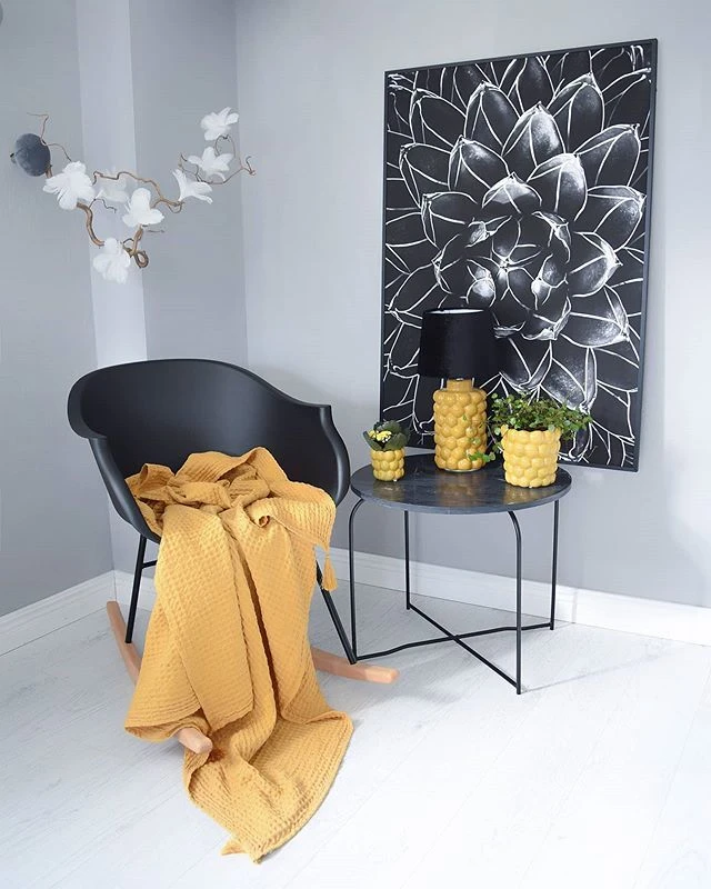 Schommelstoel Kunststof Zwart HARMONY - Afbeelding 5