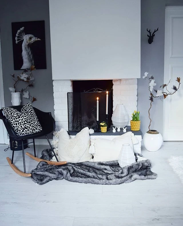 Schommelstoel Kunststof Zwart HARMONY - Afbeelding 7