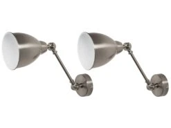 Wandlamp Set Van 2 Zilver MISSISSIPPI M
