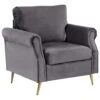 Fauteuil Fluweel Grijs VIETAS