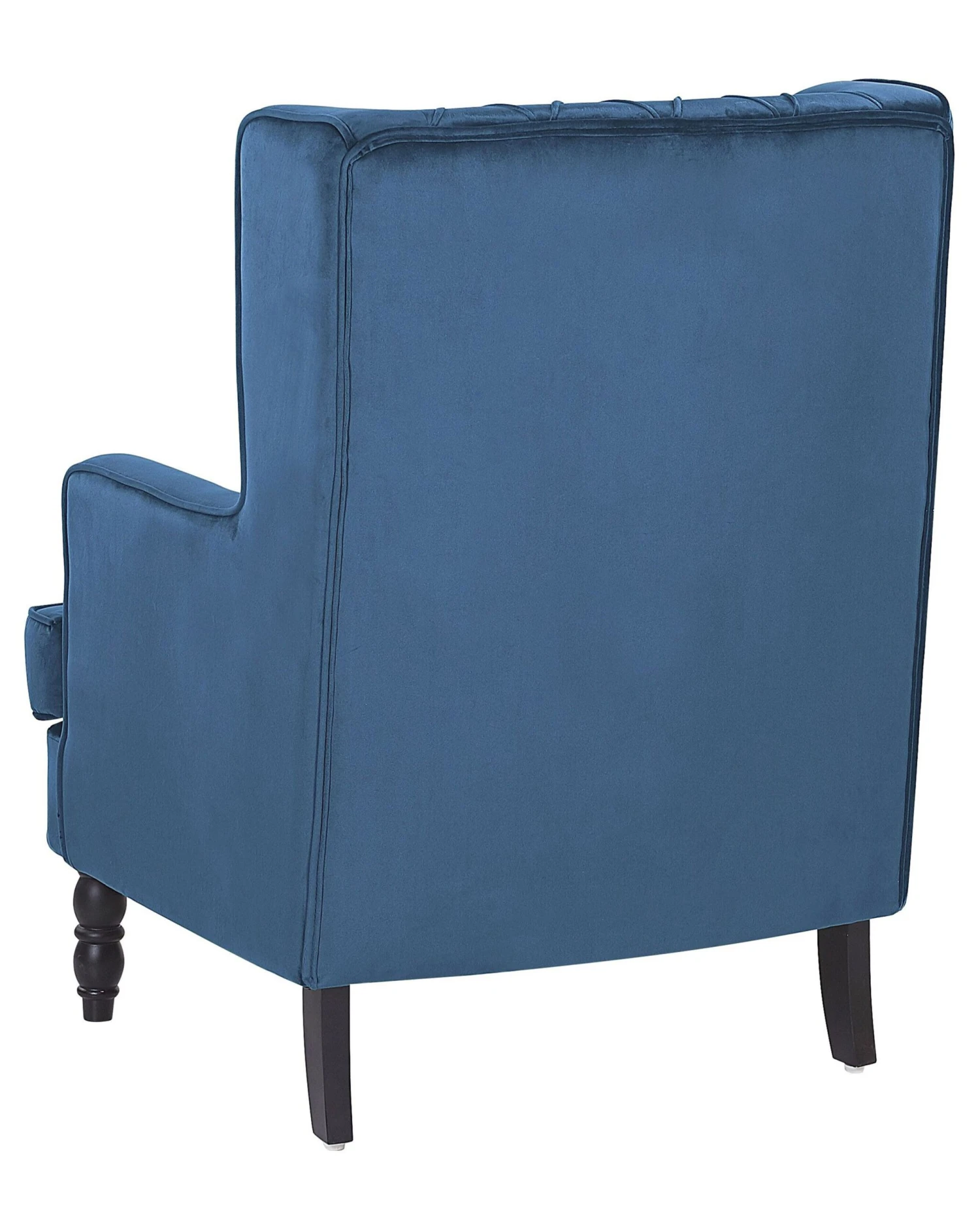Fauteuil Met Hocker Fluweel Blauw SANDSET - Afbeelding 5