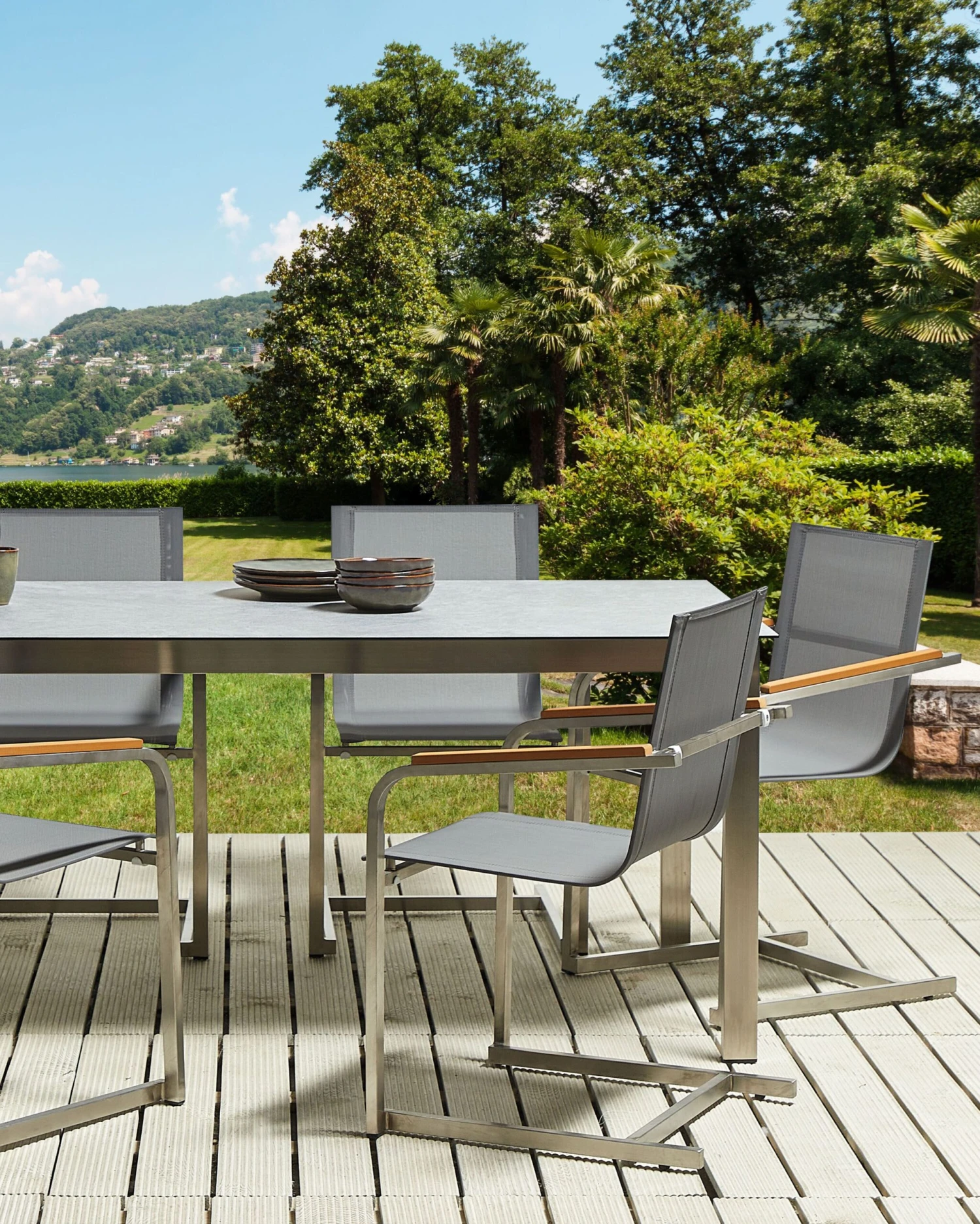 Tuinstoel Set Van 2 RVS Grijs COSOLETO - Afbeelding 2