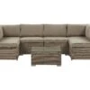 Loungeset 6-zits Rotan Bruin BELVEDERE