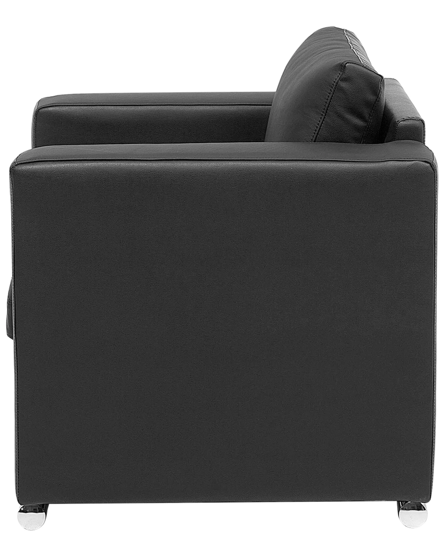Fauteuil Leer Zwart HELSINKI - Afbeelding 5