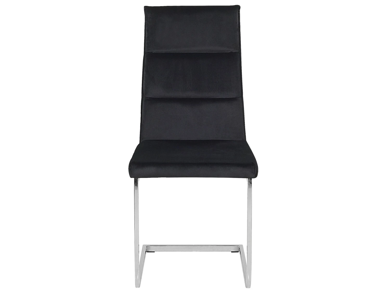 Eetkamerstoel Set Van 2 Fluweel Zwart ROCKFORD - Afbeelding 4