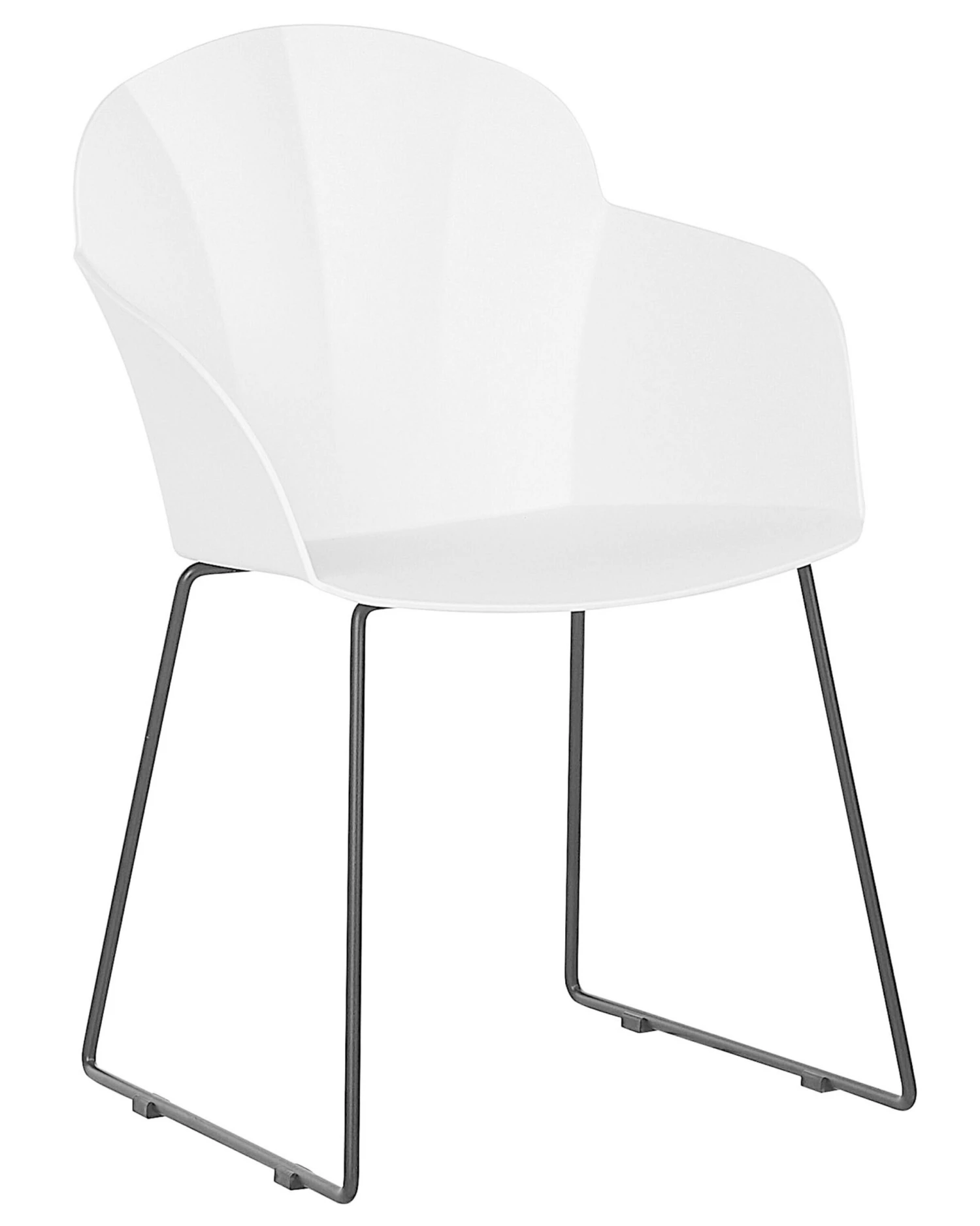 Eetkamerstoel Set Van 2 Kunststof Wit SYLVA - Afbeelding 3