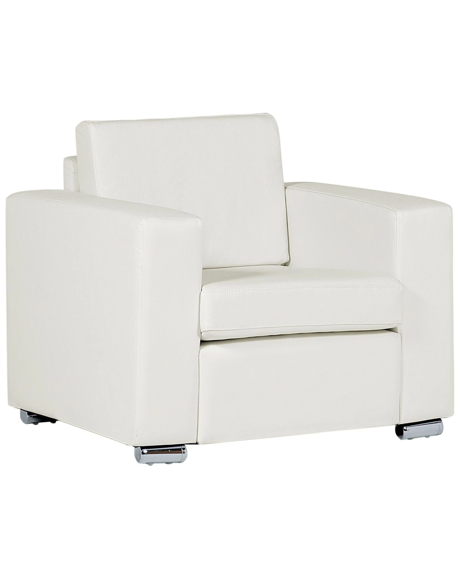 Fauteuil Leer Wit HELSINKI