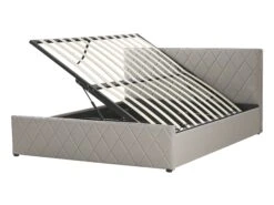 Bed Kunstleer Taupe Met Opbergruimte In Diverse Formaten ROCHEFORT