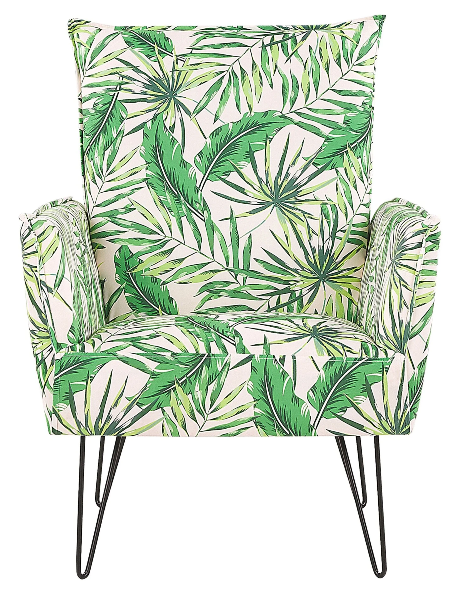 Fauteuil Stof Groen/wit RIBE - Afbeelding 3