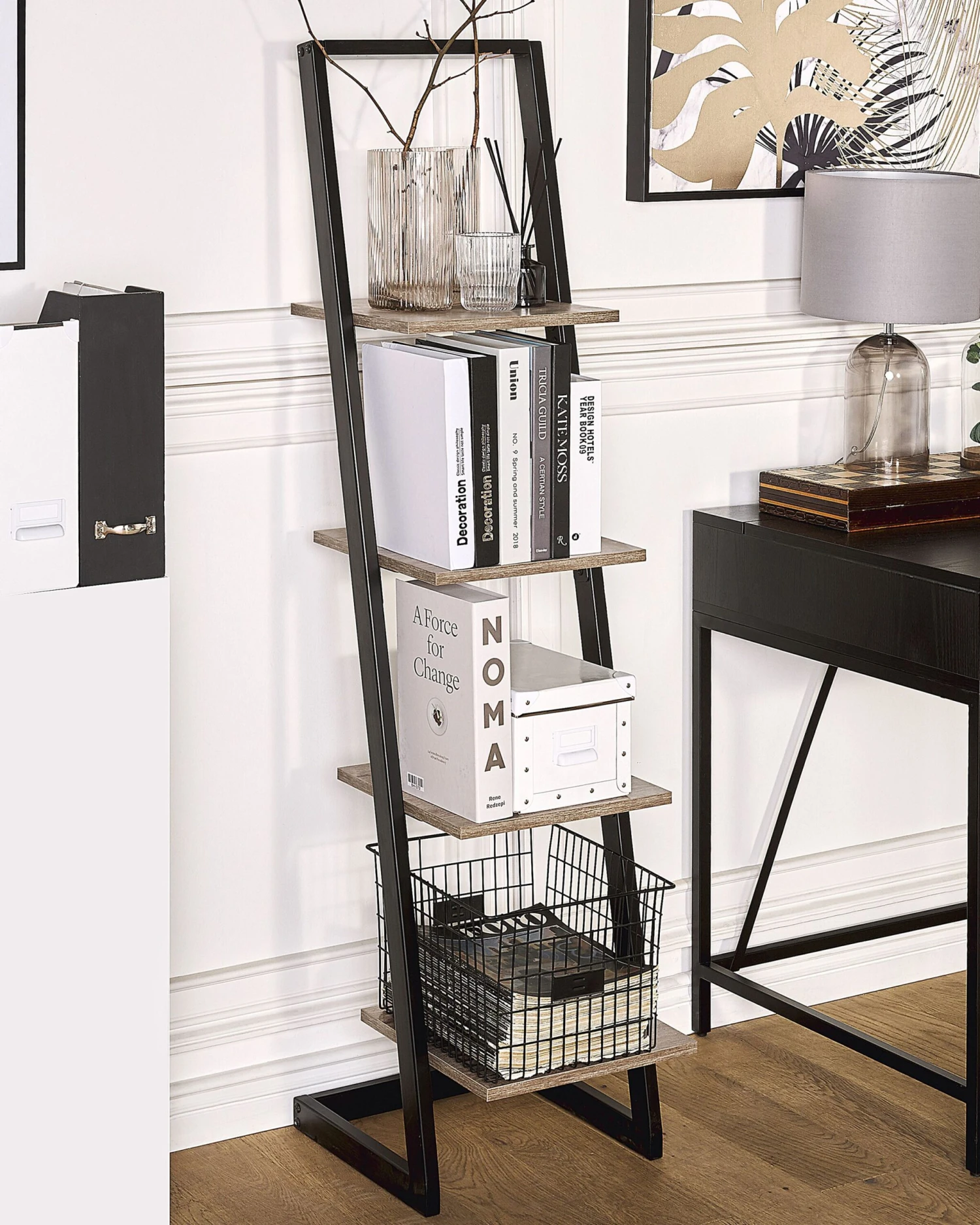 Boekenkast Zwart/donkerbruin JOPLIN - Afbeelding 2