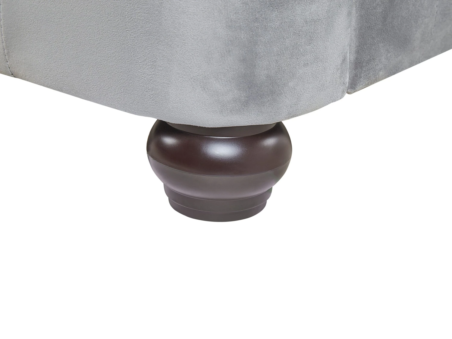 Bed Fluweel Grijs 180 X 200 Cm CAVAILLON - Afbeelding 9