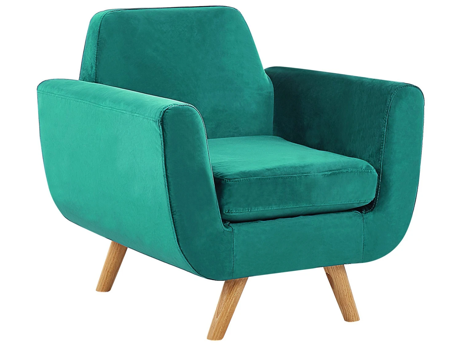 Fauteuil Verwisselbare Hoes Fluweel Groen BERNES