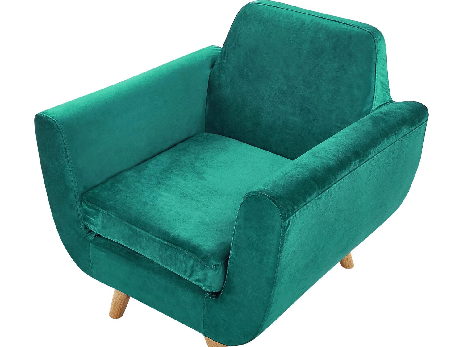 Fauteuil Verwisselbare Hoes Fluweel Groen BERNES - Afbeelding 6