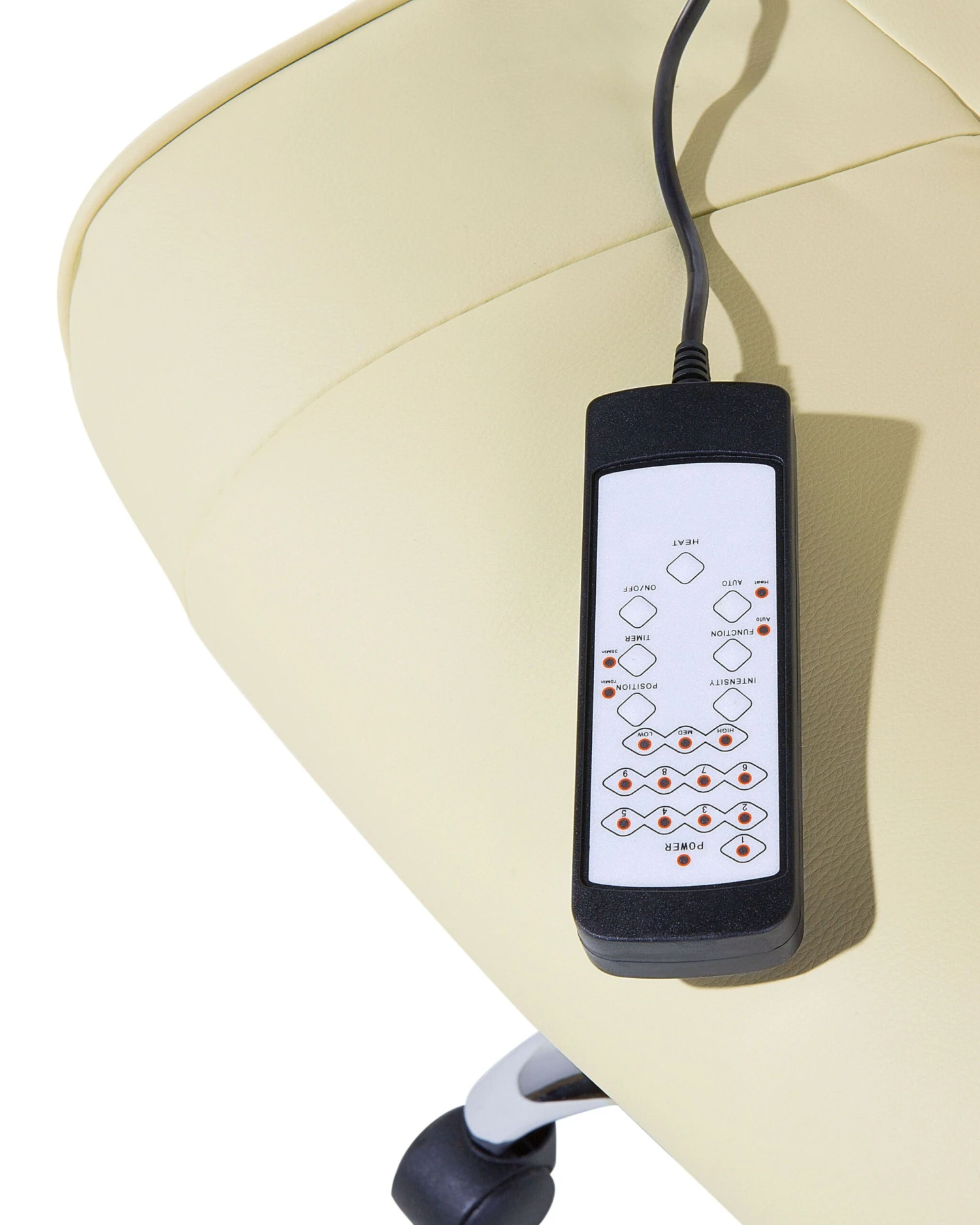 Bureaustoel Met Massagefunctie Kunstleer Beige COMFORT II - Afbeelding 9