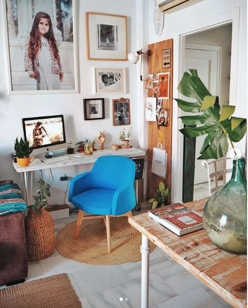 Fauteuil Stof Blauw YSTAD - Afbeelding 3