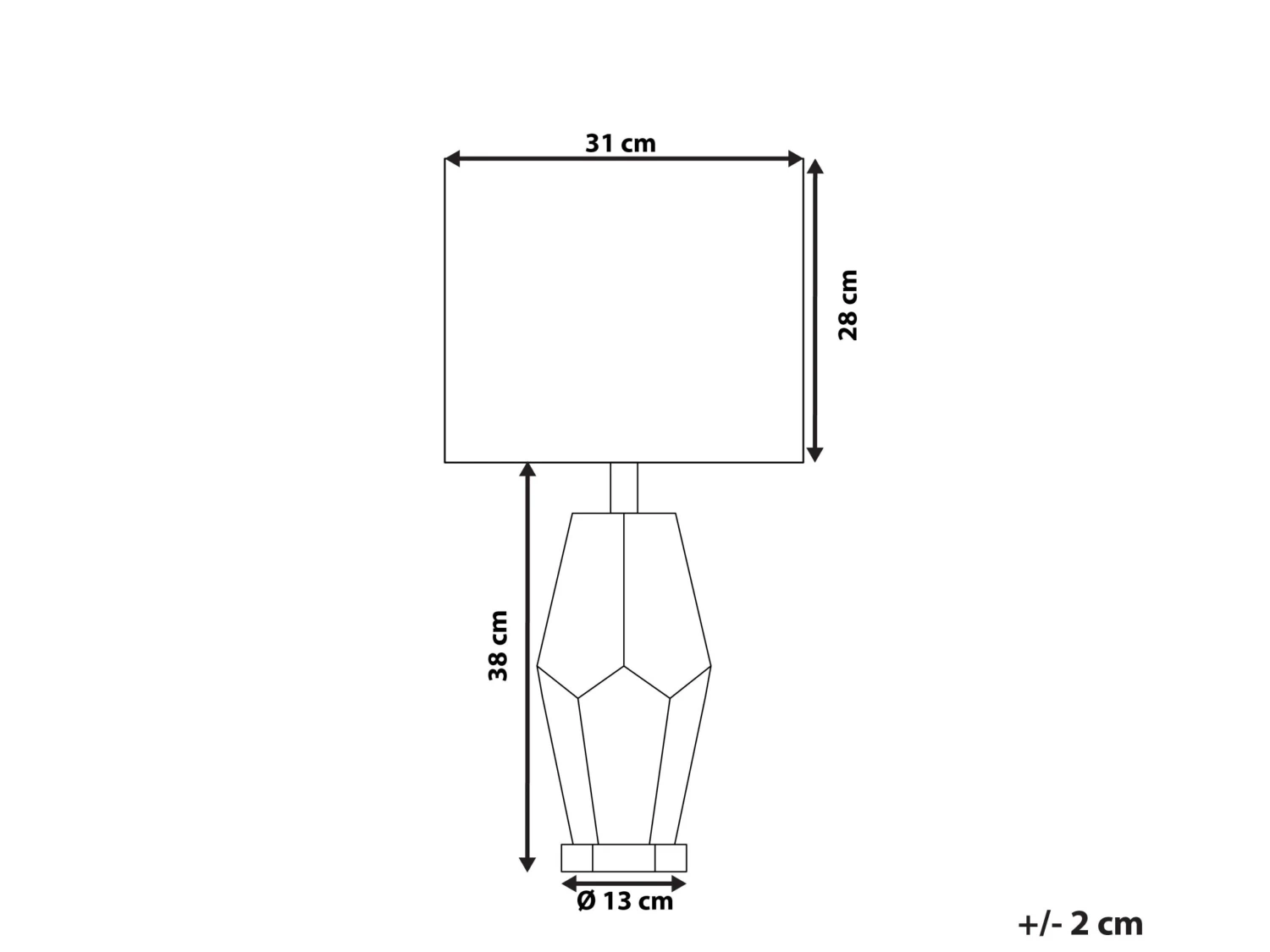Tafellamp Beton Crème OXLEY - Afbeelding 10