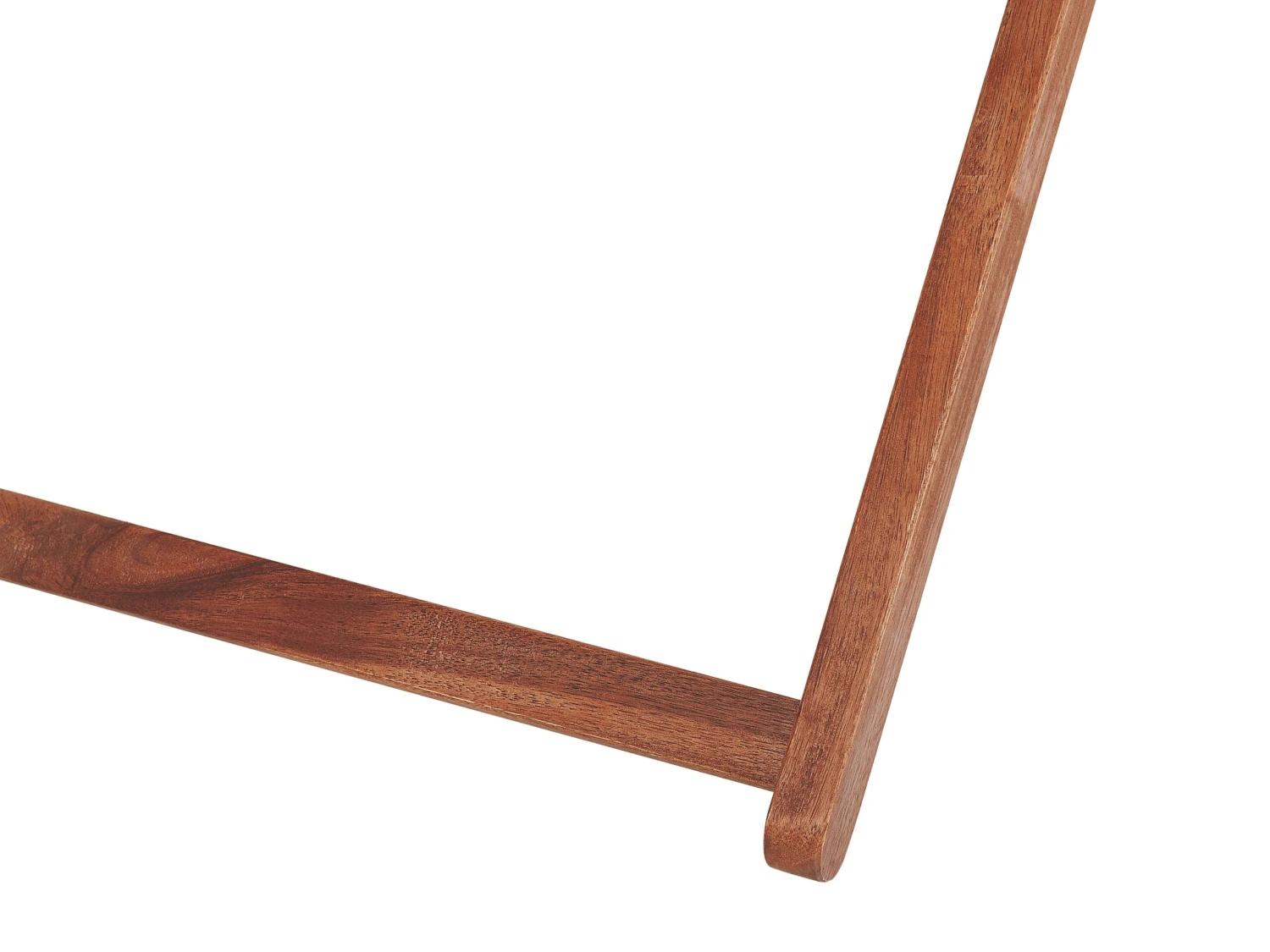 Ligstoel Set Van 2 Acaciahout Stof Donkerbruin/wit/groen ANZIO - Afbeelding 7