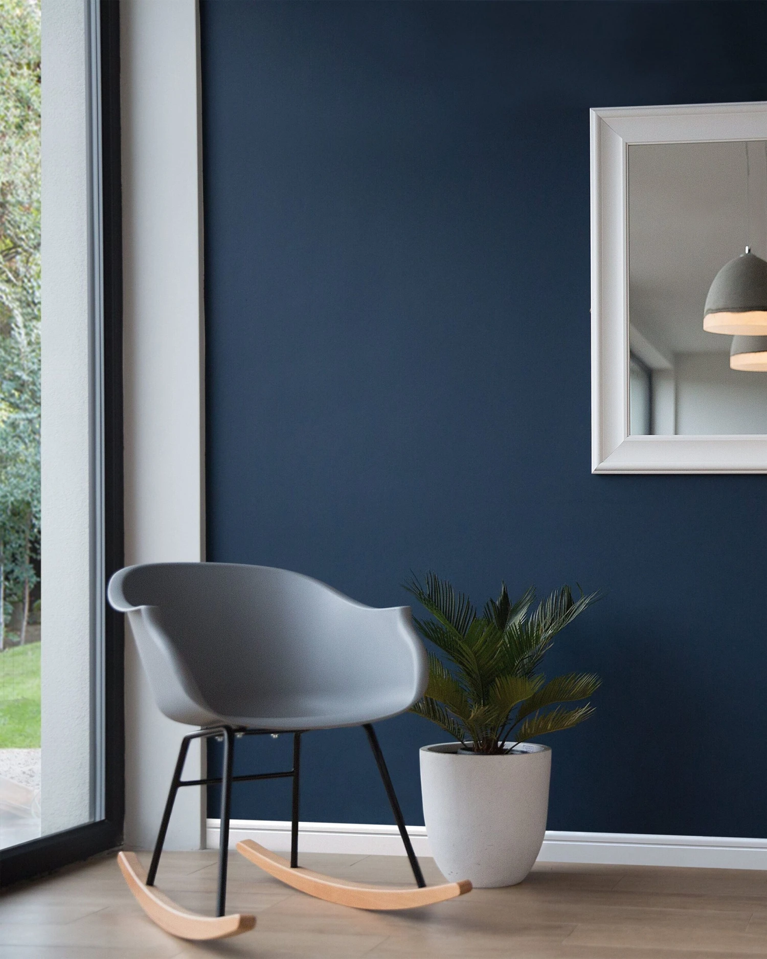 Schommelstoel Kunststof Grijs HARMONY - Afbeelding 3