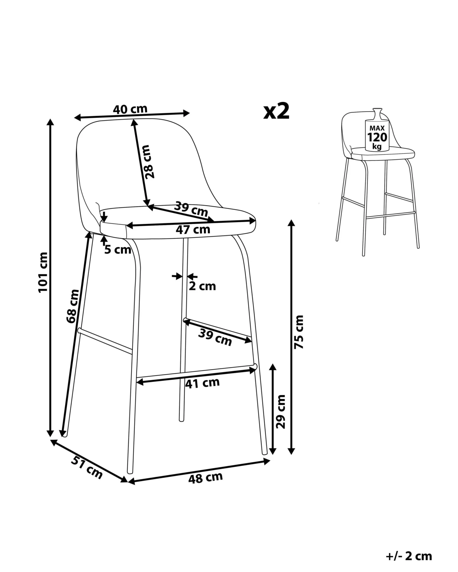 Barkruk Set Van 2 Fluweel Grijs NEKOMA - Afbeelding 9