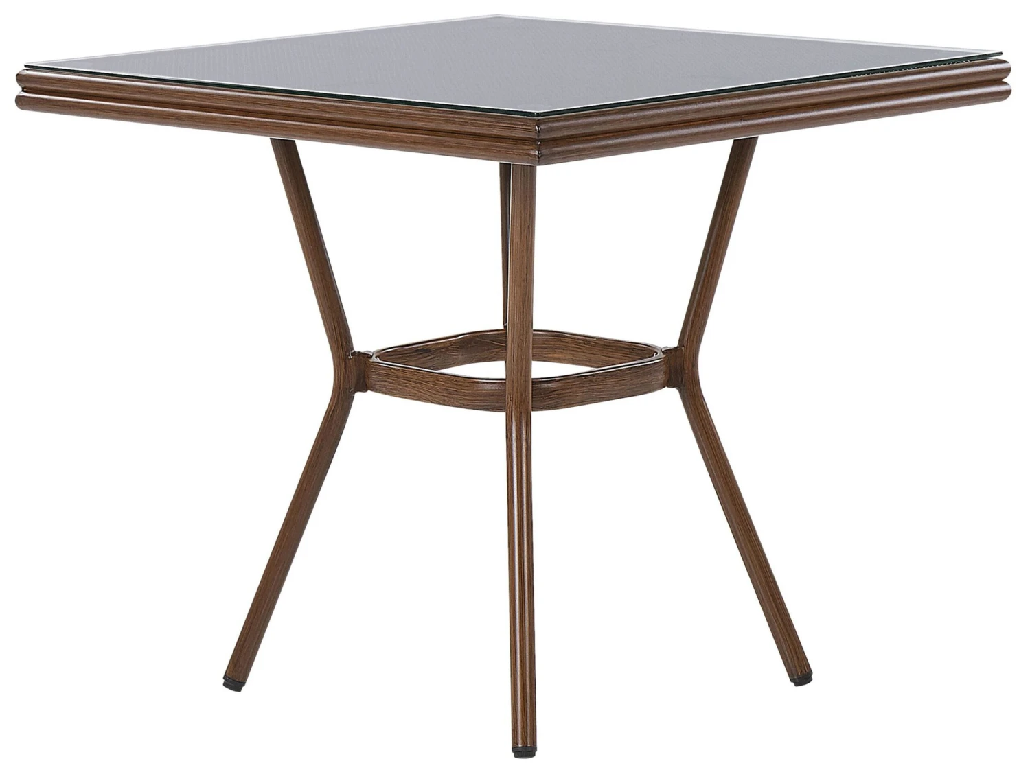 Tuintafel Aluminium Zwart/donkerbruin 80 X 80 Cm CASPRI