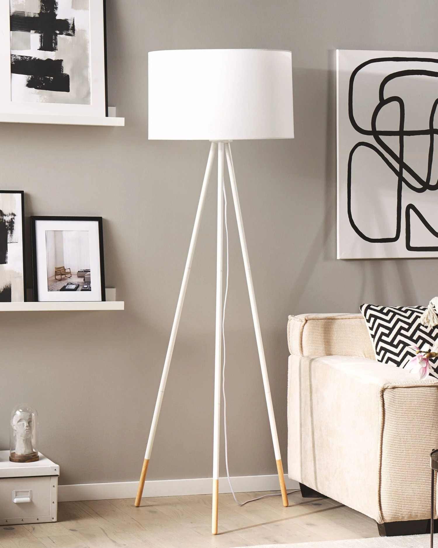 Staande Lamp Wit TOBOL - Afbeelding 4