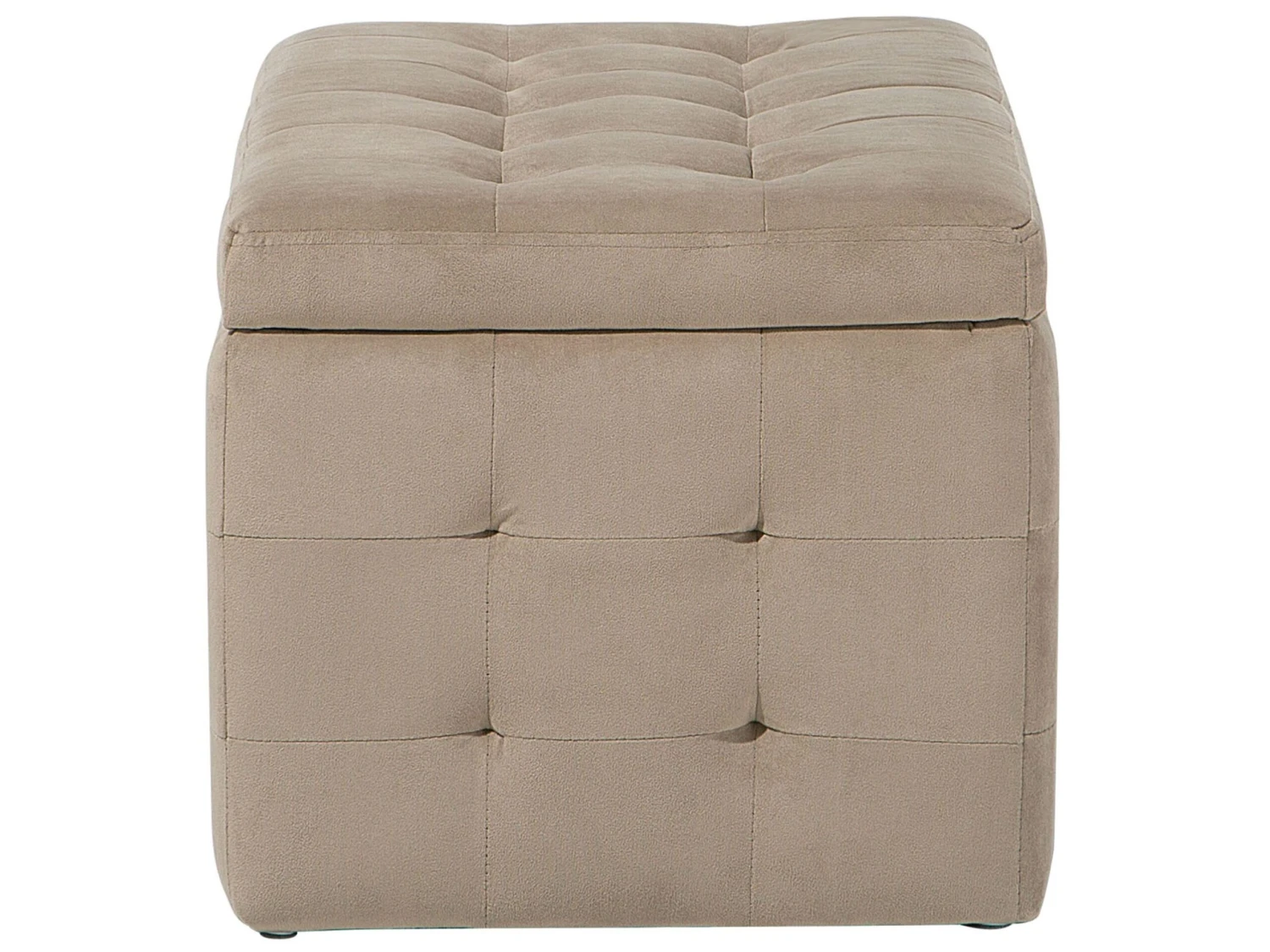 Hocker Fluweel Lichtbruin MICHIGAN - Afbeelding 9