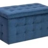 Hocker Fluweel Donkerblauw MICHIGAN