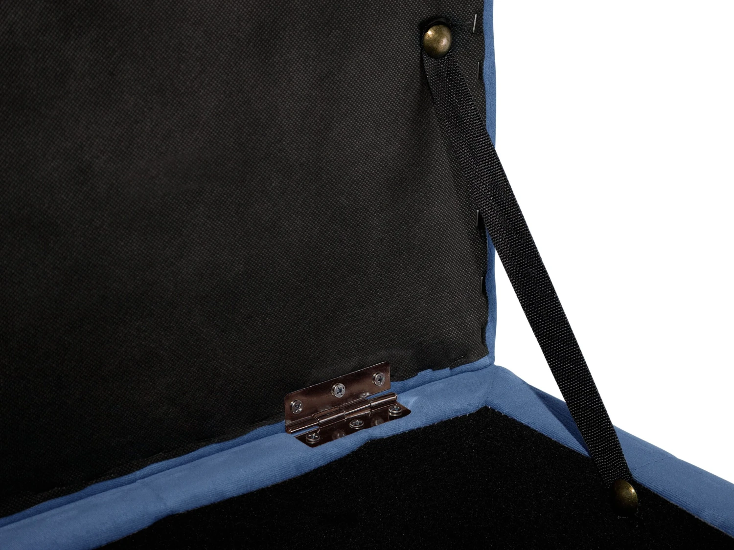 Hocker Fluweel Donkerblauw MICHIGAN - Afbeelding 6