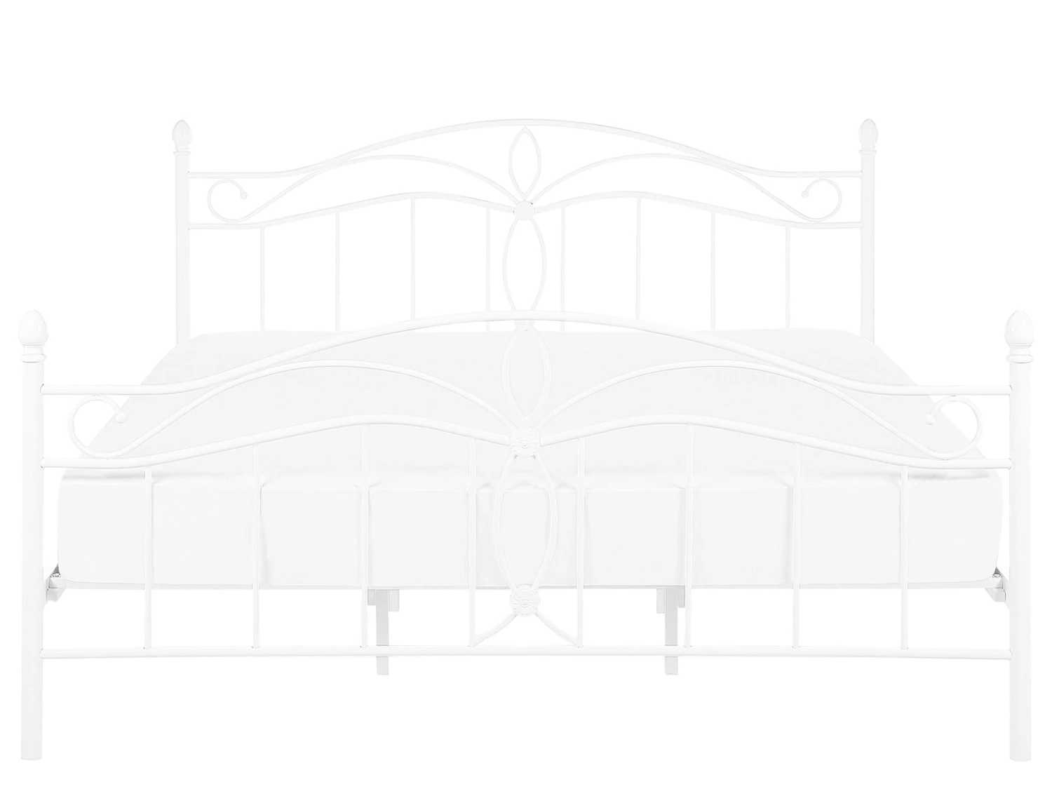 Bed Metaal Wit In Diverse Formaten ANTLIA - Afbeelding 4