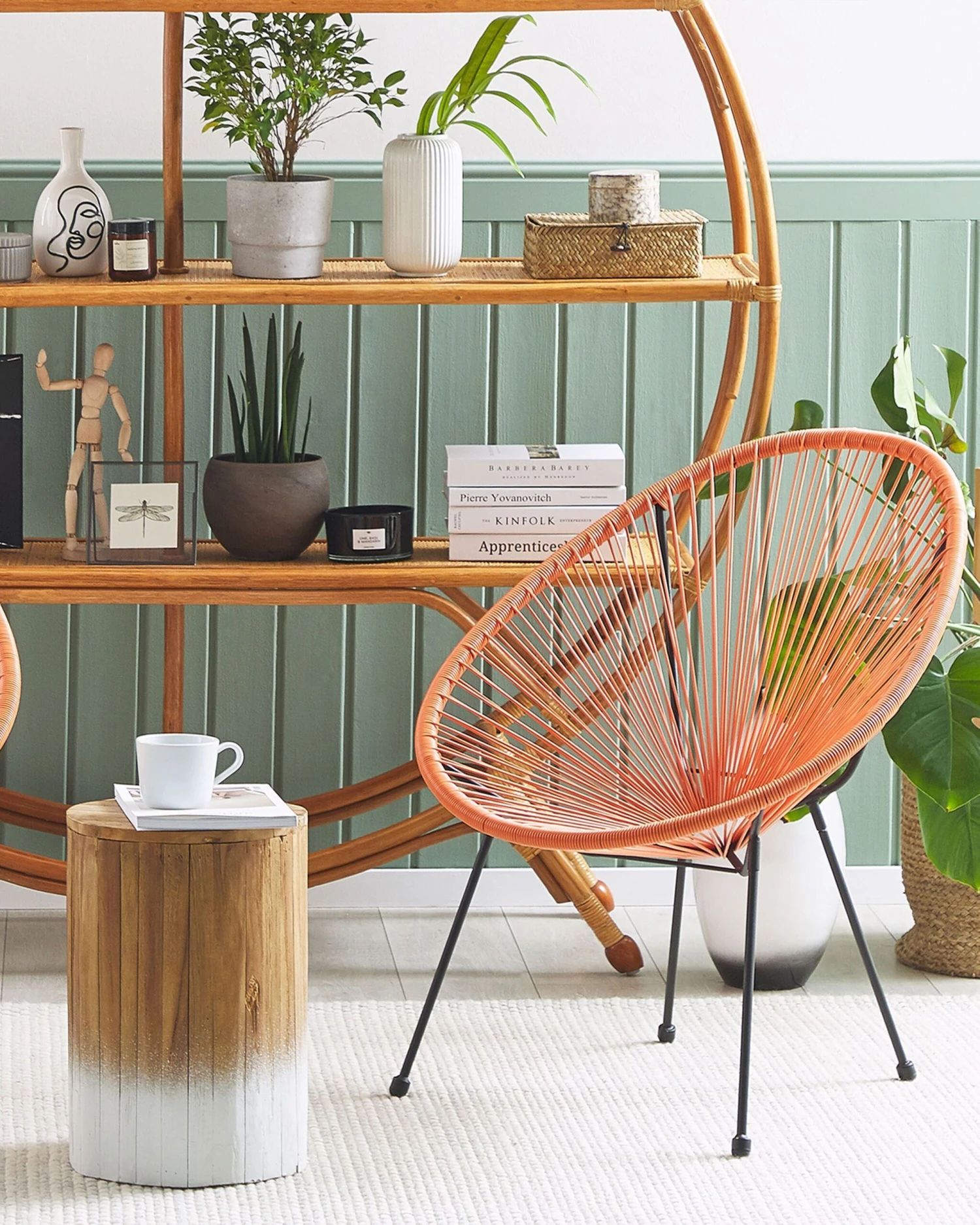 Stoel Set Van 2 Rotan Oranje ACAPULCO II - Afbeelding 3