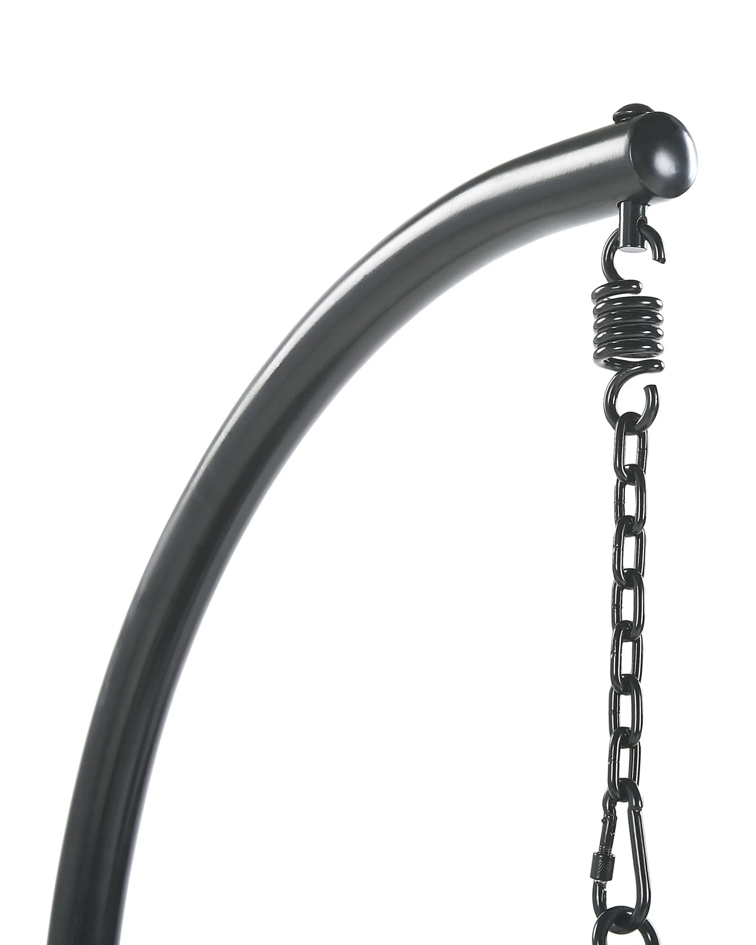 Hangstoel Met Standaard Rotan Zwart ALLERA - Afbeelding 9