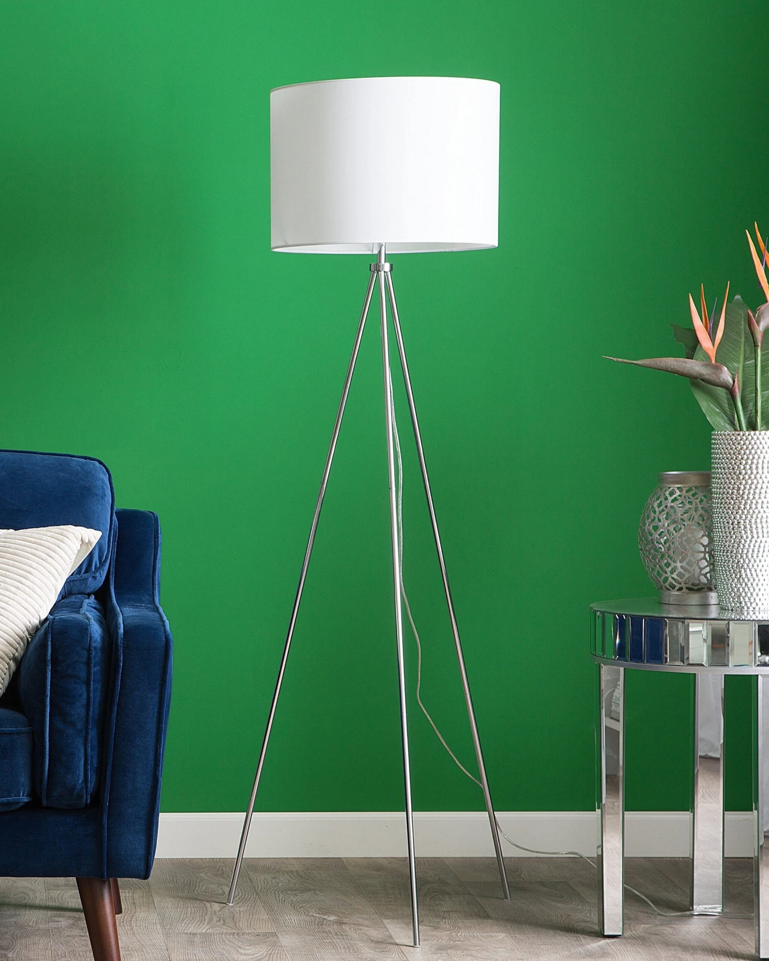 Staande Lamp Zilver VISTULA - Afbeelding 8