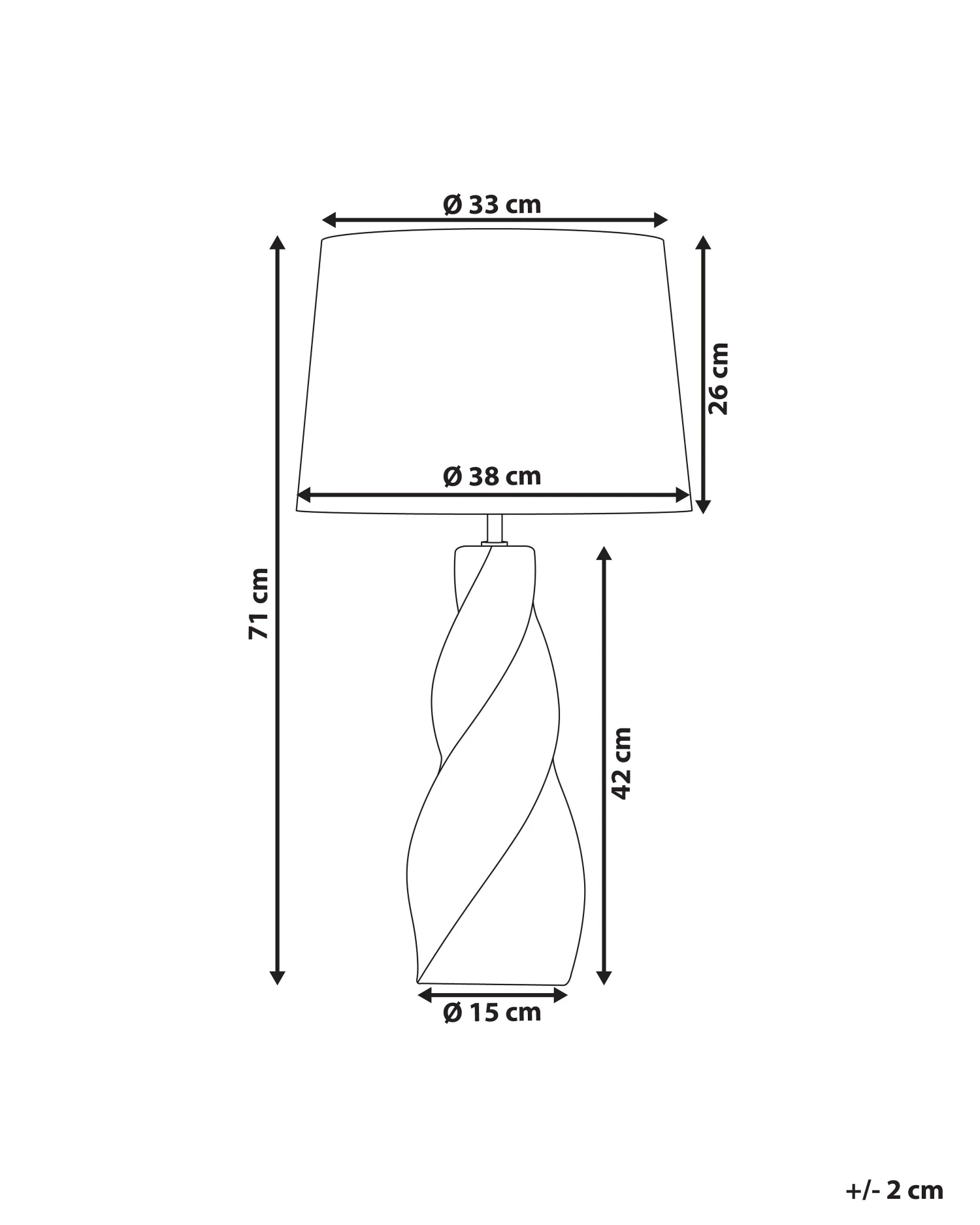Tafellamp Keramiek Grijs BELAYA - Afbeelding 9