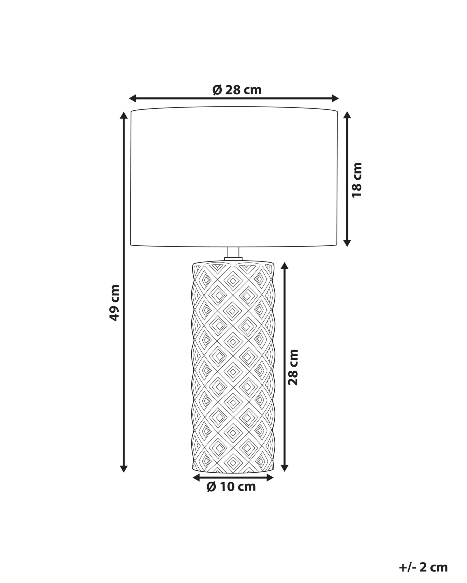 Tafellamp Keramiek Lichtbeige BALONNE - Afbeelding 9