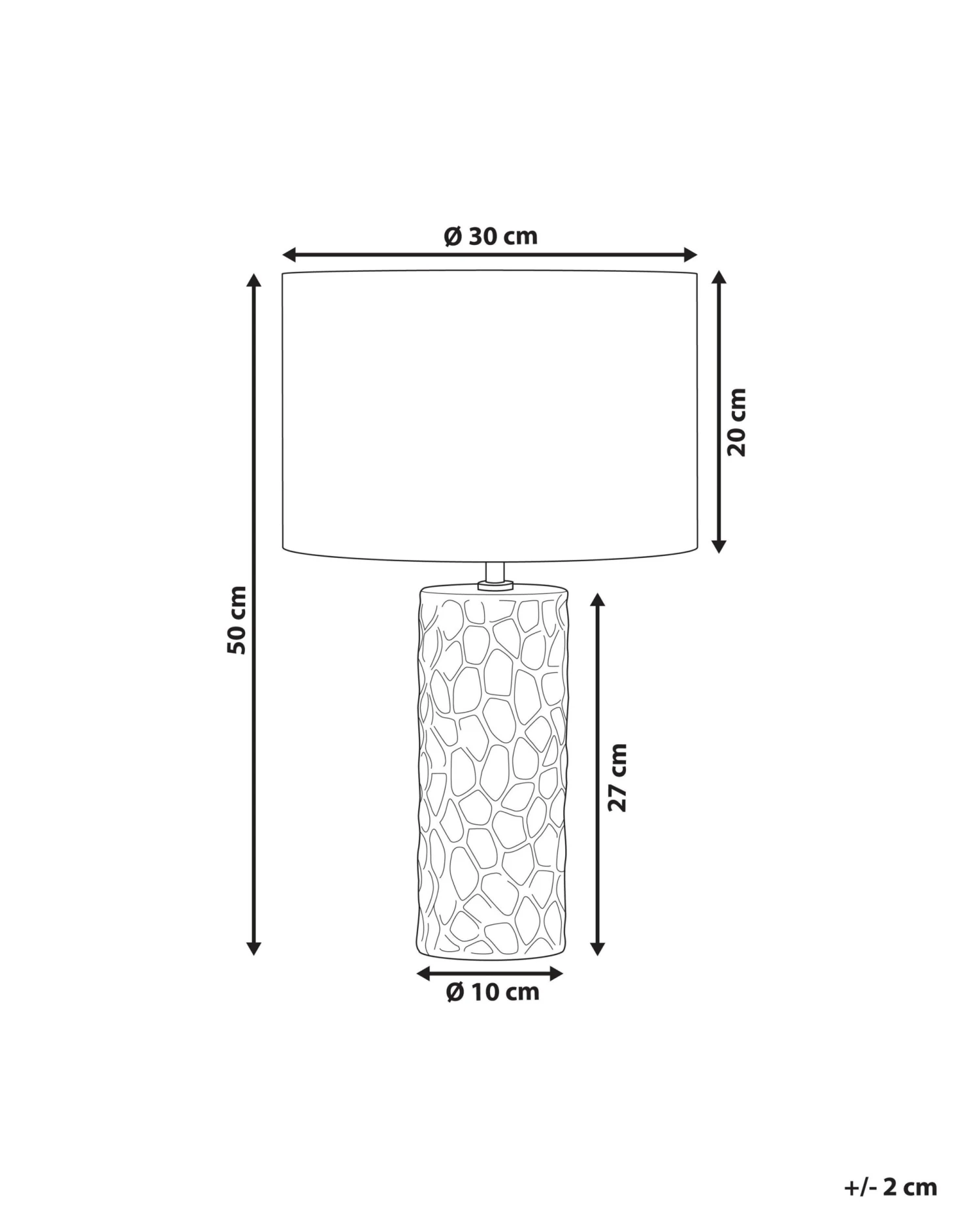 Tafellamp Keramiek Goud SANKURU - Afbeelding 9