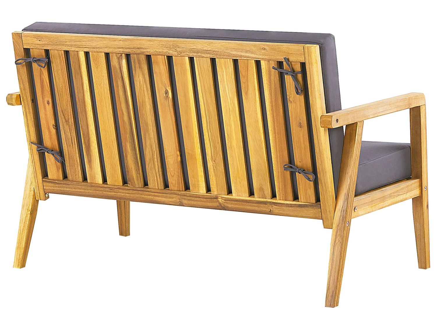 4 Zitsbank Acacia Hout Tuinset Donkergrijs PALLANO - Afbeelding 5