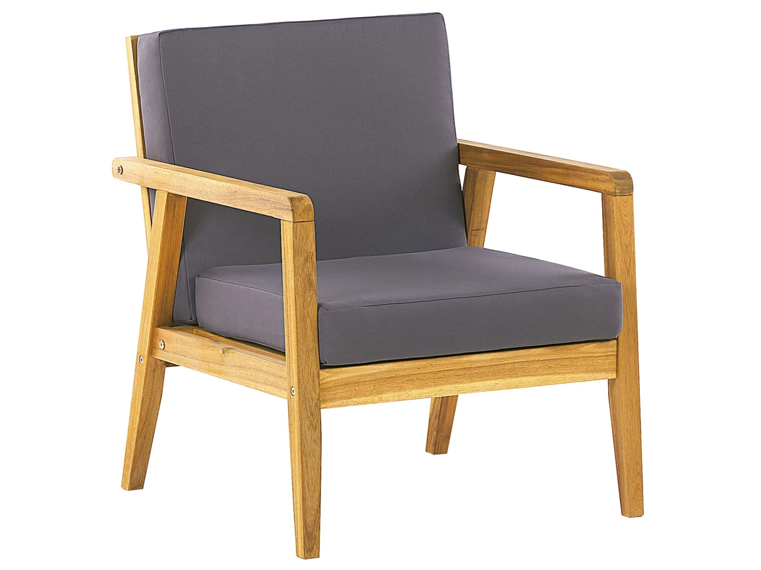 4 Zitsbank Acacia Hout Tuinset Donkergrijs PALLANO - Afbeelding 7