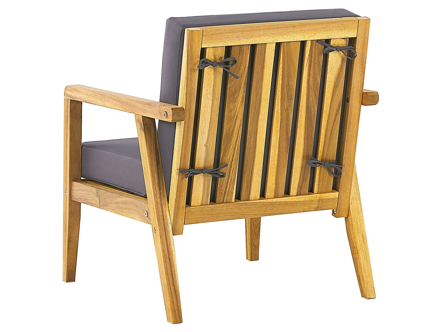 4 Zitsbank Acacia Hout Tuinset Donkergrijs PALLANO - Afbeelding 8