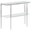 Consoletafel Marmerlook Wit/zilver CALVERT