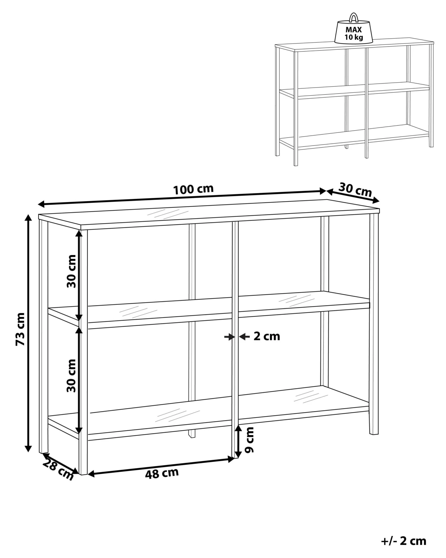 Consoletafel Goud ORETTA - Afbeelding 6