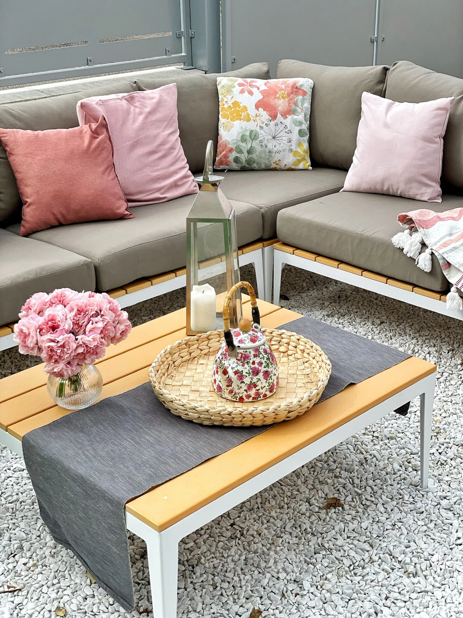 Loungeset 5-zits Aluminium Grijs POSITANO - Afbeelding 4