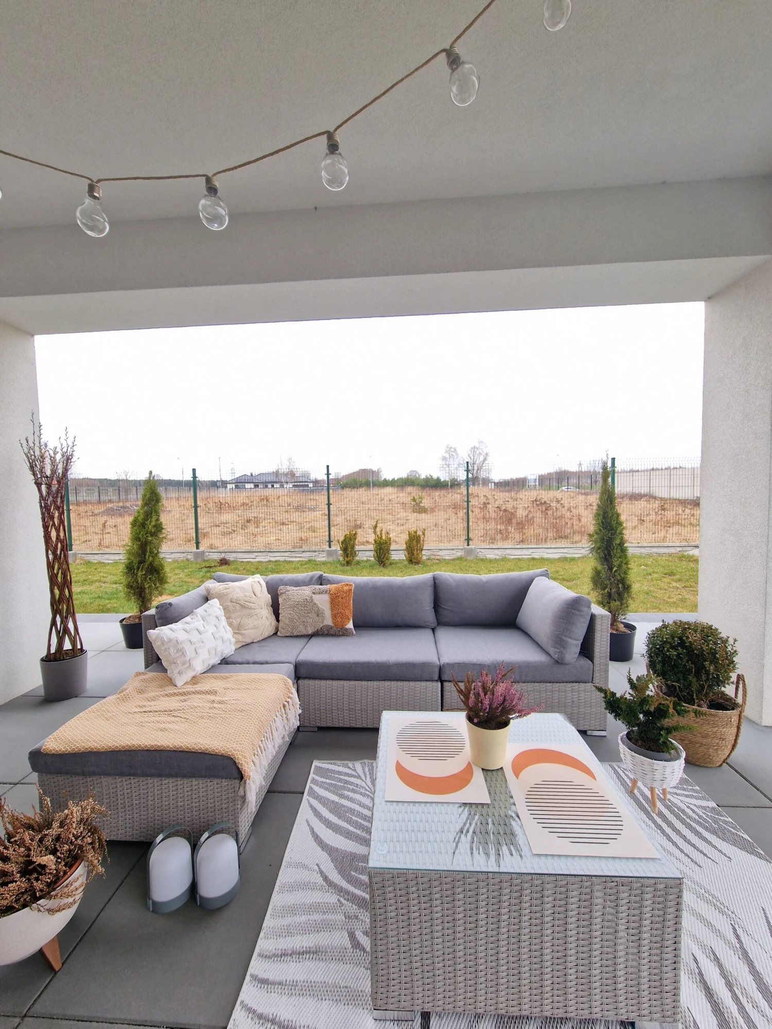 Loungeset 4-zits Rotan Grijs Linkszijdig SANO II - Afbeelding 6