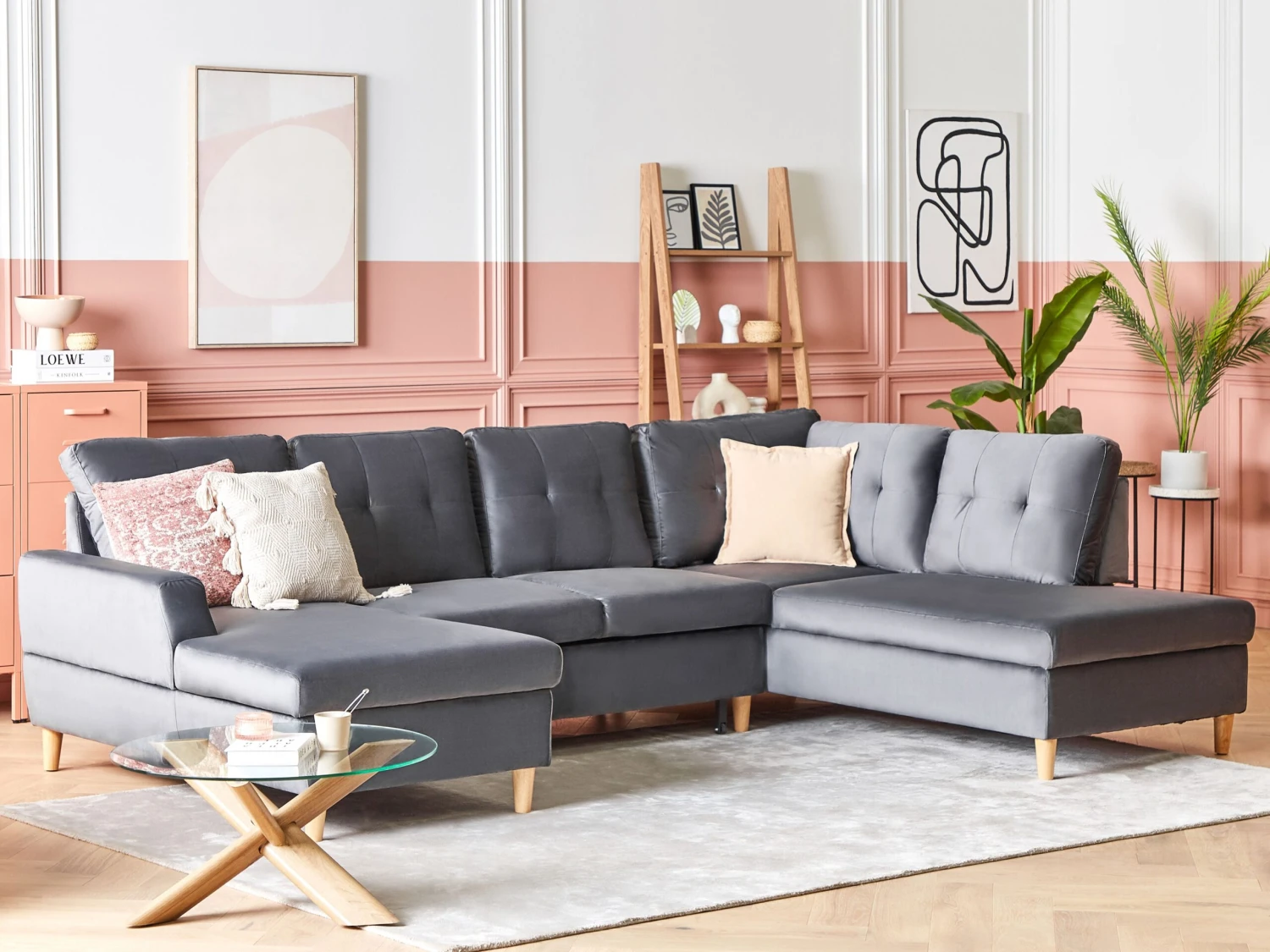 Ladder Boekenplank Licht Hout 5 Vakken WILTON - Afbeelding 4