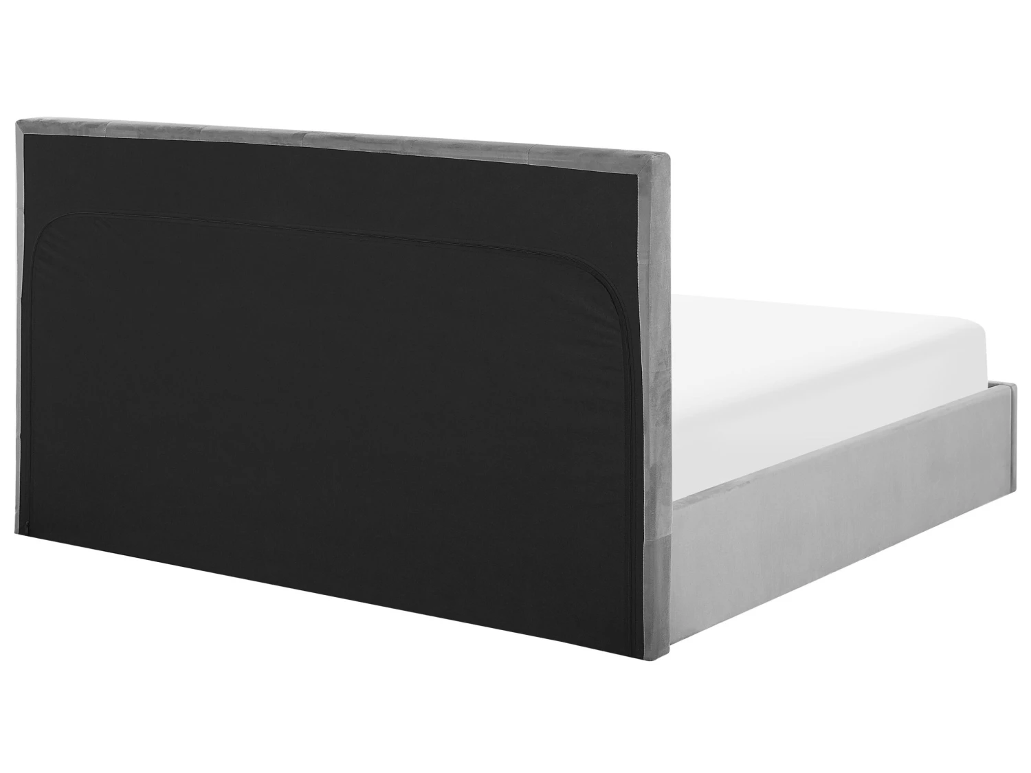 Bed Fluweel Grijs Met Opbergruimte In Diverse Formaten LORIENT - Afbeelding 6