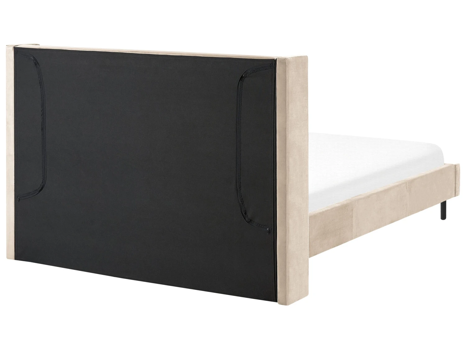 Bed Fluweel Beige In Diverse Formaten VILETTE - Afbeelding 4