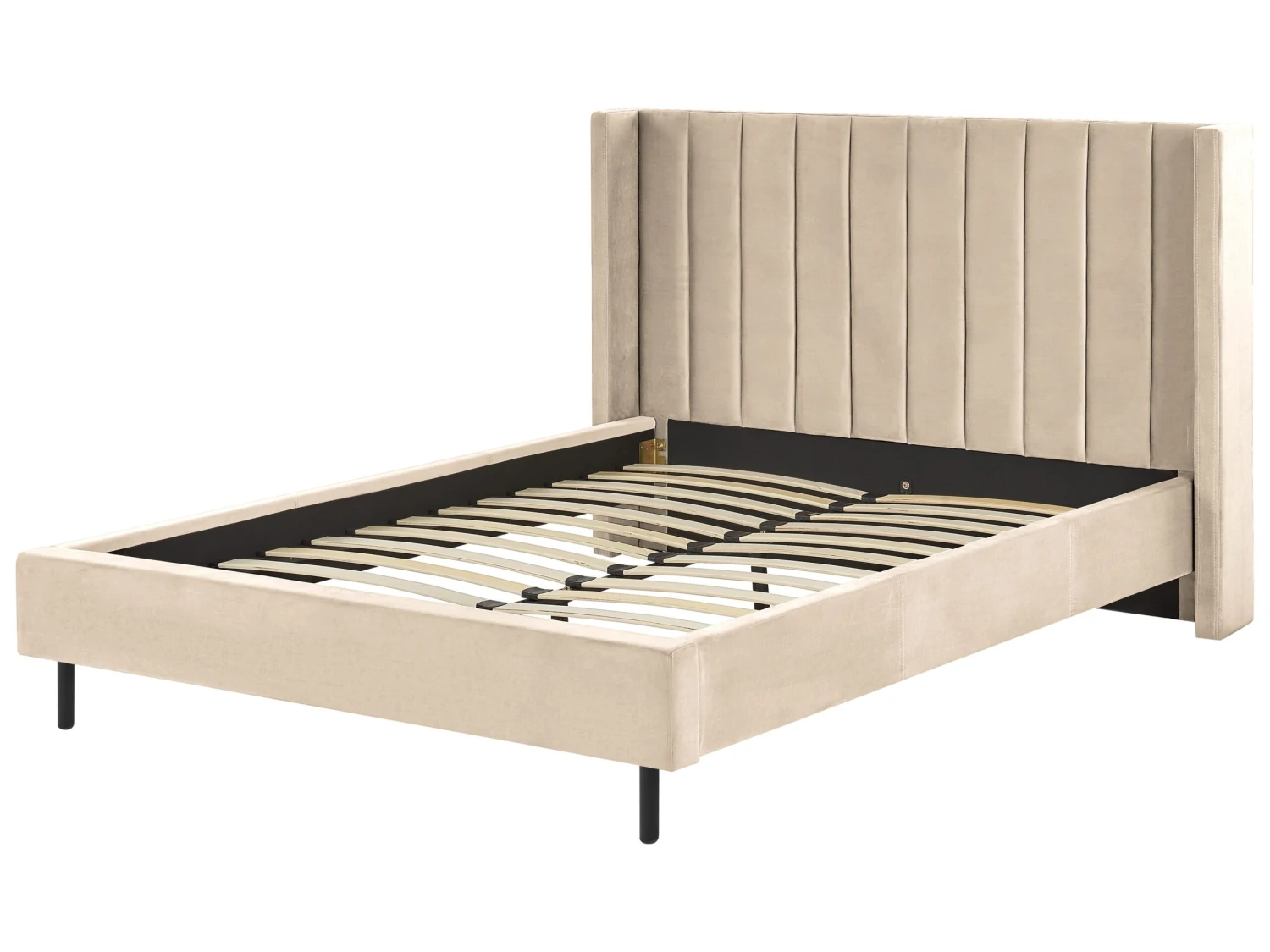 Bed Fluweel Beige In Diverse Formaten VILETTE - Afbeelding 5